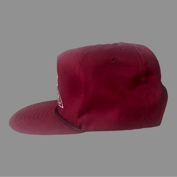 Vintage KTI fishing dad hat with leather and gold Terry cloth lining forehead - Picture 2 of 9